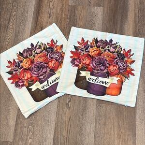 Floral Welcome Pillow Covers